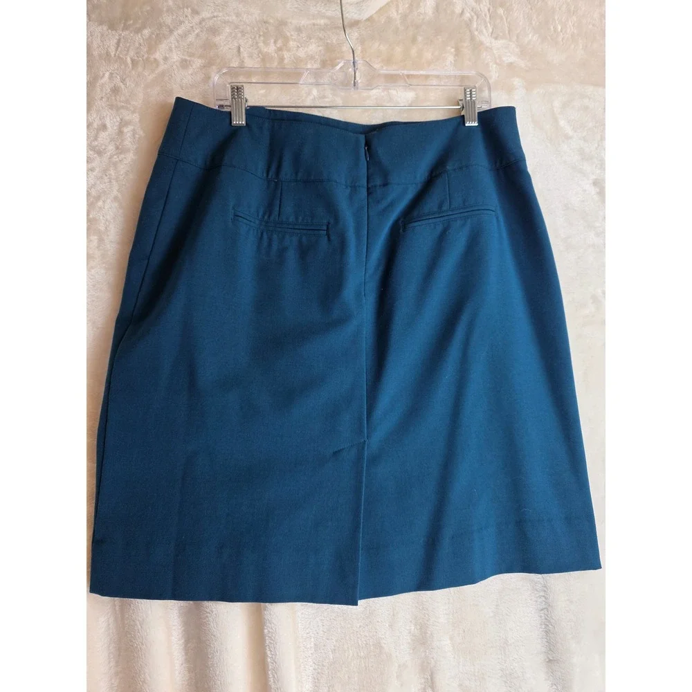 Worthington Teal Blue Knee Length Business‎ Skirt Size 14